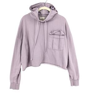 Urban Outfitters Hoodie Sweater Women's XS Lilac Purple Crop Fleece Pullover